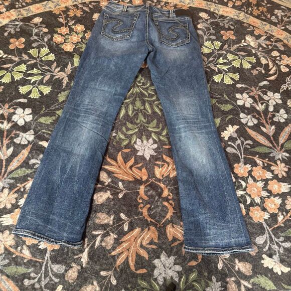 Silver Jeans Co. Suki High Slim Boot Medium Wash Jeans | W30 L33 | Denimotion St - Picture 3 of 6